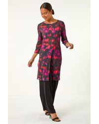 Roman Petite - Abstract Top & Trouser Set - Lyst