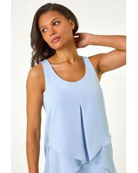 Roman - Asymmetric Sleeveless Vest Top - Lyst