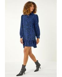 Roman - Abstract Print Shirt Dress - Lyst