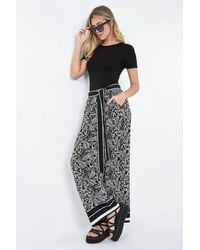 D.u.s.k - Floral Border Print Wide Leg Trouser - Lyst