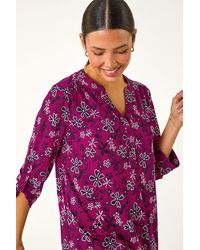 Roman - Textured Flower Print Shirt - Lyst