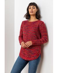 Roman - Curved Hem Stitch Detail Jumper - Lyst