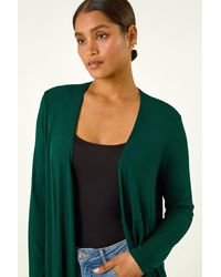 Roman - Waterfall Front Jersey Knit Cardigan - Lyst