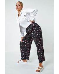 D.u.s.k - Ditsy Floral Print Stretch Culottes - Lyst