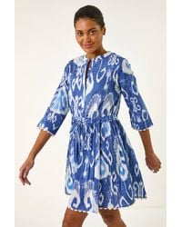 Roman - Tie Dye Buttoned Shirt Dress - Lyst