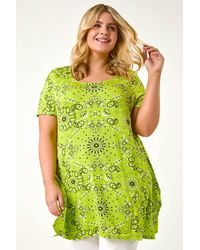 Roman Curve - Paisley Print Bar Back Top - Lyst