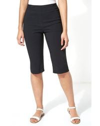 Roman - Stretch Knee Length Elastic Waist Shorts - Lyst