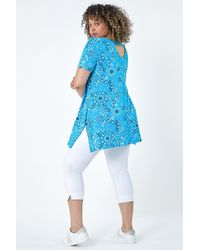 Roman Curve - Paisley Back Bar Stretch Tunic Top - Lyst