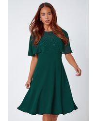 Roman Petite - Embellished Skater Dress - Lyst