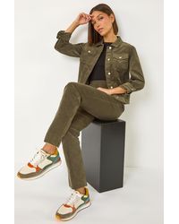 Roman - Corduroy Straight Stretch Trouser - Lyst