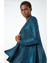 Roman - Sequin Sparkle Waterfall Stretch Jacket - Lyst