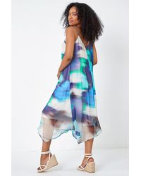 Roman Petite - Sleeveless Tie Dye Midi Dress - Lyst