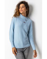 Roman - Cowl Neck Button Detail Jumper - Lyst