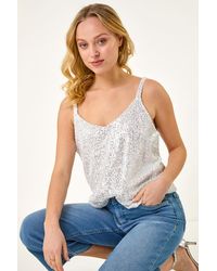 D.u.s.k - Embellished Sequin Cami Top - Lyst