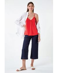 Roman - Gathered V-Neck Stretch Vest Top - Lyst