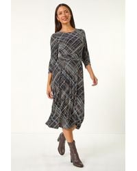 Roman - Abstract Linear Dress - Lyst