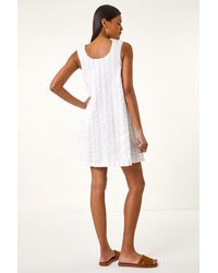 Roman - Textured Short A-Line Dress - Lyst