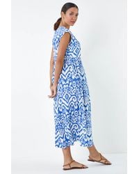 Roman - Aztec Print Midi Smock Dress - Lyst