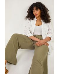 Roman Curve - Linen Mix Trousers - Lyst