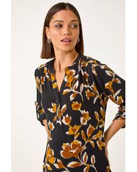 Roman - Abstract Print Pleated Shirt - Lyst