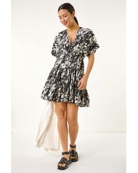 Roman - Abstract Boho Mini Dress - Lyst
