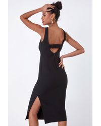 D.u.s.k - Cut Out Twist Detail Stretch Bodycon Dress - Lyst