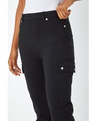 Roman - Turn Up Stretch Cargo Trousers - Lyst