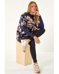 Roman - Floral Knit Pullover - Lyst