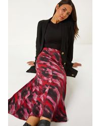 Roman - Abstract Print Midi Skirt - Lyst