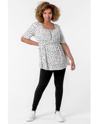 Roman Curve - Stretch Plain Elastic Waist Leggings - Lyst