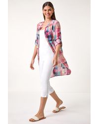 Roman - Abstract Print Longline Blouse - Lyst
