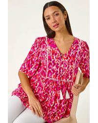 Roman - Abstract Print Tassel Top - Lyst