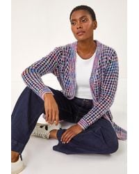 Roman - Spacedye Fluffy Cardigan - Lyst