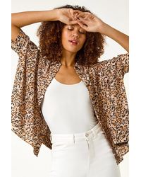Roman - Animal Print Relaxed Blouse - Lyst