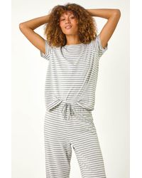 Roman - Striped Twosie Pyjama Set - Lyst