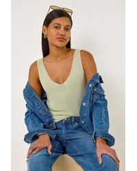 Roman - Shimmer V-Neck Knitted Vest - Lyst