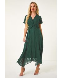 Roman Petite - Front Twist Jacquard Dress - Lyst