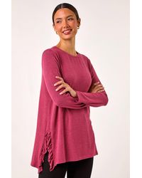 Roman - Soft Touch Side Ruffle Top - Lyst