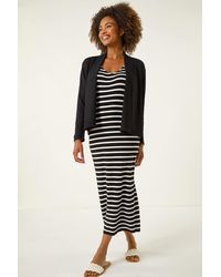 Roman - Ribbed Detail Shrug - Lyst