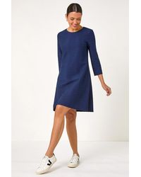 Roman - Textured A-Line Stretch Dress - Lyst
