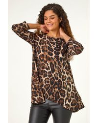 Roman - Stretch Animal Print Tunic - Lyst