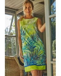 Roman - Tropical Palm Print Shift Dress - Lyst