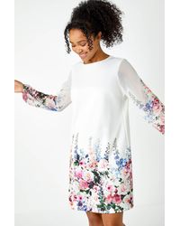 Roman - Originals Petite Premium Stretch Floral Shift Dress - Lyst
