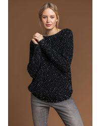 Roman - Curved Hem Stitch Detail Jumper - Lyst
