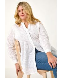 Roman Curve - Shimmer Jacquard Blouse - Lyst