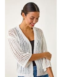 Roman - Stitch Detail Knit Cardigan - Lyst