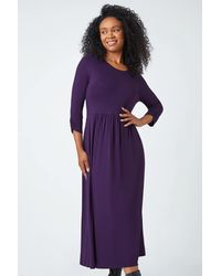 Roman Petite - Jersey Stretch Midi Dress - Lyst
