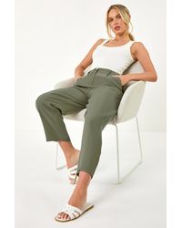 Roman Petite - Cropped Tapered Trousers - Lyst