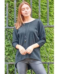 Roman - Necklace Detail Batwing Slouch Lounge Top - Lyst