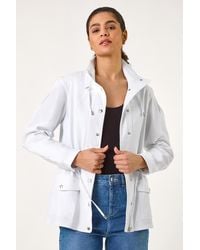 Roman - Buttoned Stretch Safari Jacket - Lyst